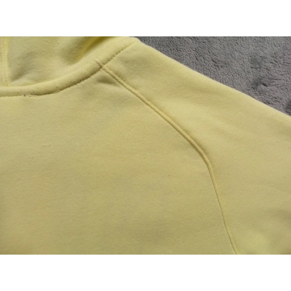 Nike Sweatshirt Womens Size M (8-10) Yellow Full Zip Hooded Pockets‎ Y2K Tag